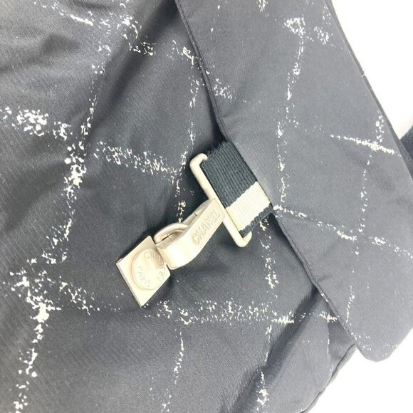 CHANEL Old travel line backpack bag Backpack Nylon Black - Picture 8 of 16